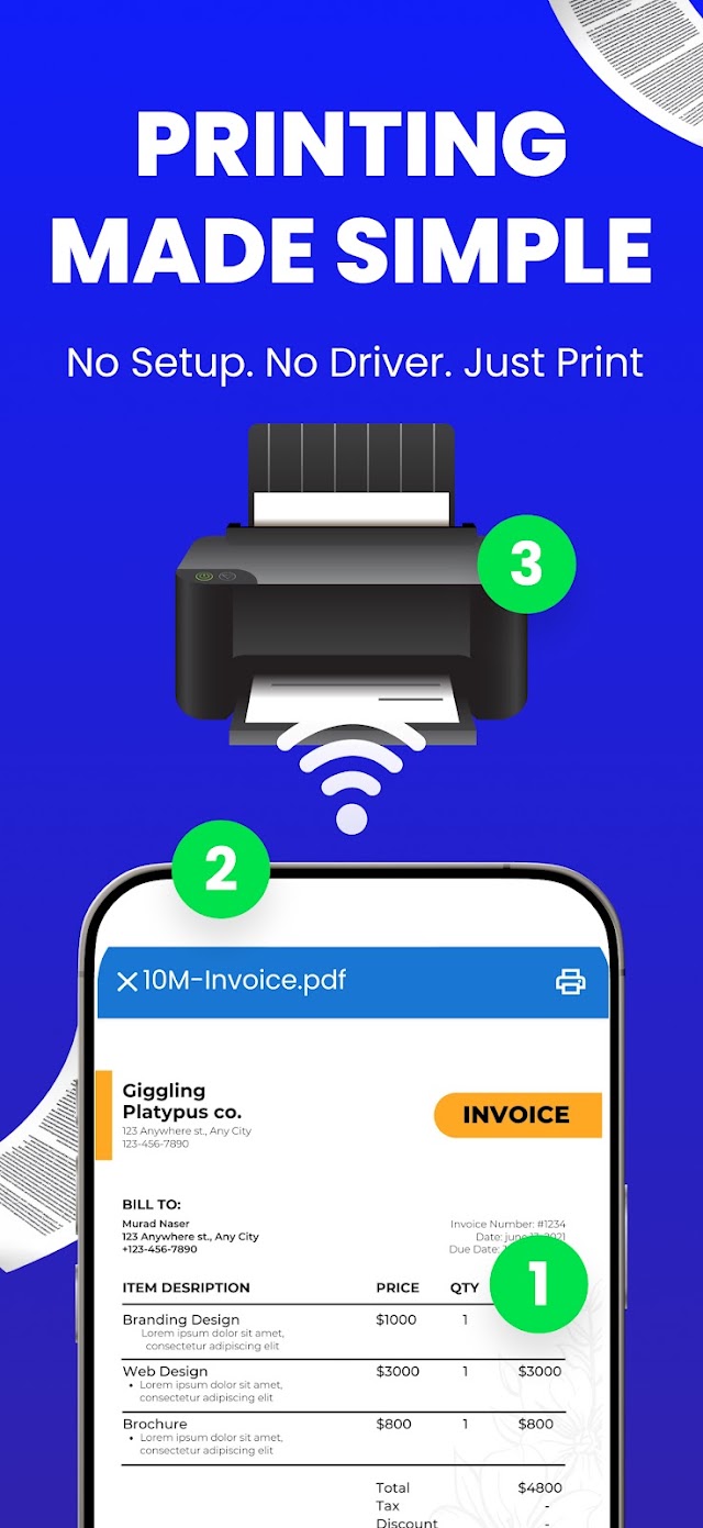 Smart Printer — Android app preview
